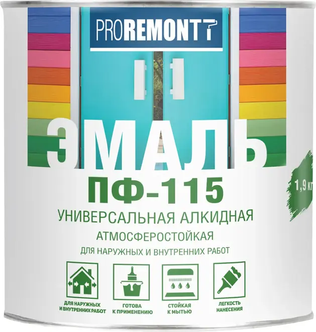 Proremontt ПФ-115 эмаль универсальная алкидная атмосферостойкая (1.9 кг) бежевая глянцевая