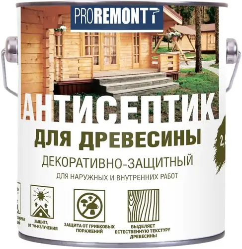 Proremontt антисептик для древесины декоративно-защитный (2.5 л орегон) Россия