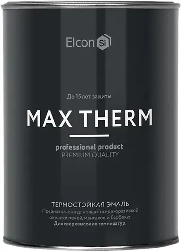Elcon Max Therm термостойкая эмаль (800 г) черная (термостойкость 1000 °C)