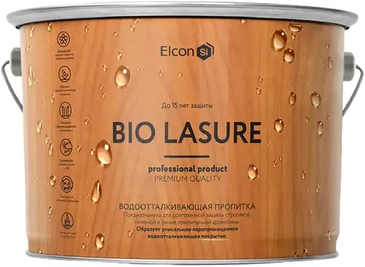 Elcon Bio Lasure водоотталкивающая лазурь (9 л) бесцветная