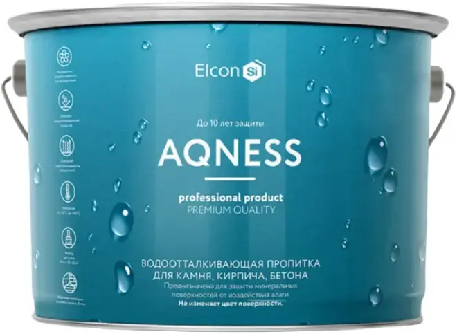 Elcon Aqness водоотталкивающая пропитка для камня, кирпича и бетона (9 л) бесцветный