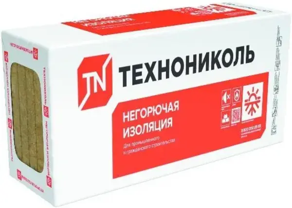 Технониколь Техновент Н Проф гидрофобизированная тепло- звукоизоляционная плита (0.6*1.2 м/100 мм)