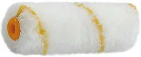 T4P мини-валик малярный (100 мм h12 мм) полиамид белый с желтыми полосами