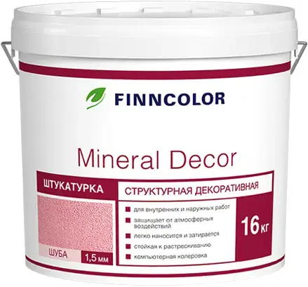 Финнколор Mineral Decor штукатурка структурная декоративная (16 кг 1.5 мм)