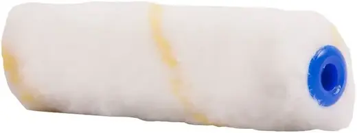 T4P мини-валик малярный (70 мм h11 мм) полиакрил белый с желтыми полосами