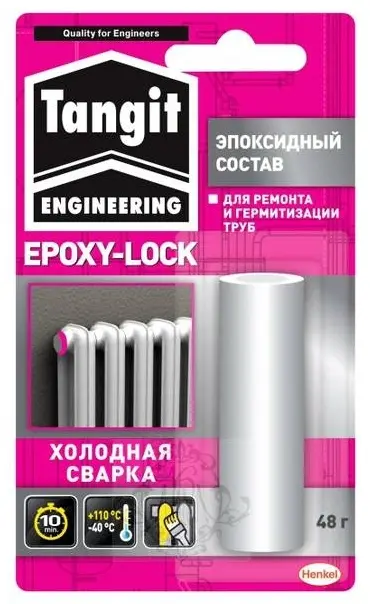 Тангит Epoxy-Lock эпоксидный состав для ремонта и герметизации труб (48 г)