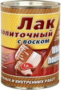 White House лак пропиточный с воском для наружных и внутренних работ (1 л) бесцветный глянцевый