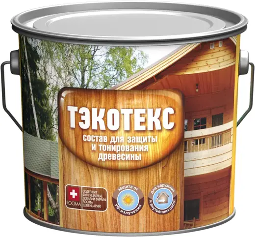 Ярославские Краски Тэкотекс средство для защиты и тонирования древесины (7.6 кг) орех