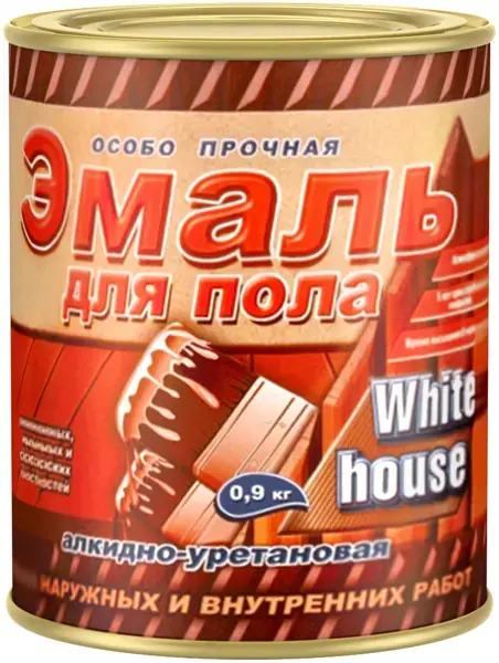 White House эмаль для пола алкидно-уретановая (900 г) дикая вишня