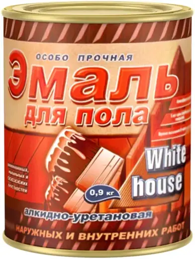 White House эмаль для пола алкидно-уретановая (900 г) золотисто-коричневая