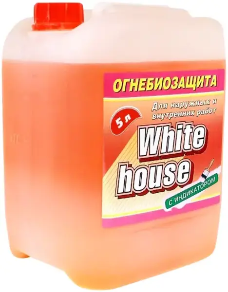 White House огнебиозащита с индикатором для наружных и внутренних работ (5 л) оранжево-розовый