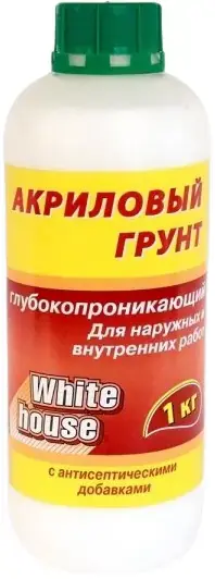 White House акриловый грунт глубокопроникающий (1 кг) белый
