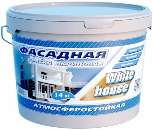 White House краска акриловая фасадная атмосферостойкая (14 кг) белая