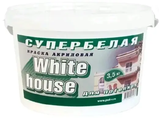 White House Супербелая краска акриловая для потолков (3.5 кг) супербелая