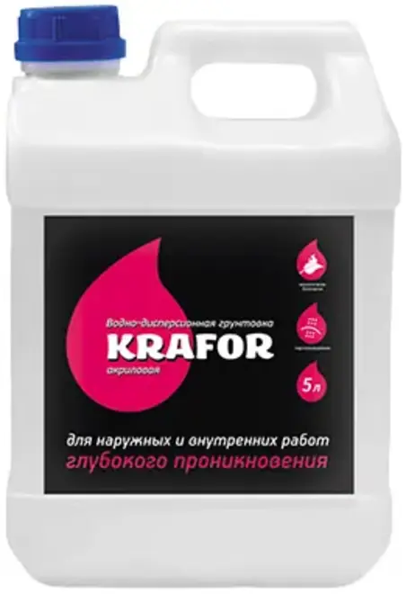 Крафор грунтовка акриловая глубокого проникновения (5 л) белая