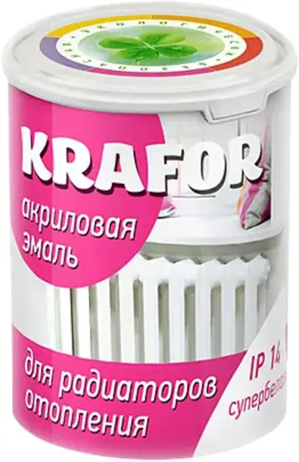 Крафор эмаль акриловая для радиаторов отопления (1 кг) супербелая