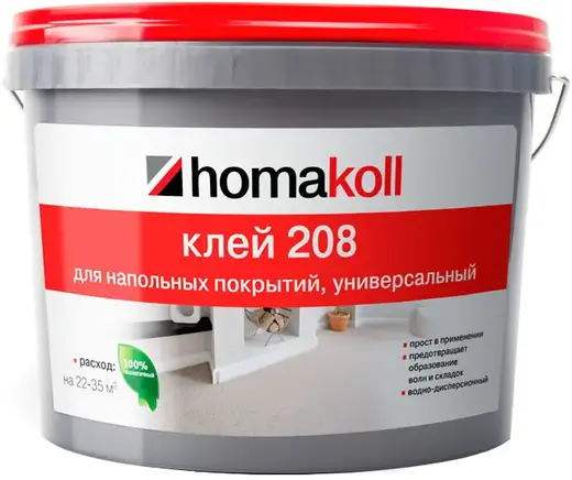 Homa Homakoll 208 клей для гибких напольных покрытий универсальный (4 кг)