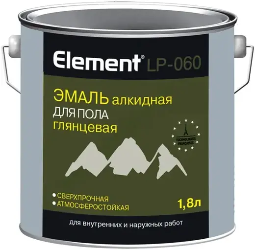 Alpa Element LP-060 эмаль алкидная для пола глянцевая сверхпрочная износостойкая (1.8 л) золотисто-коричневая