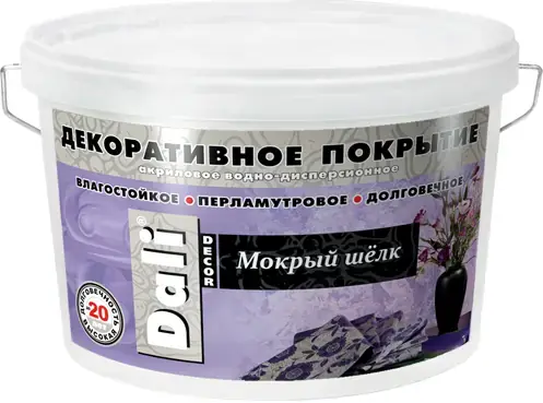 Dali Decor Мокрый Шелк декоративное покрытие (2.5 кг) белое