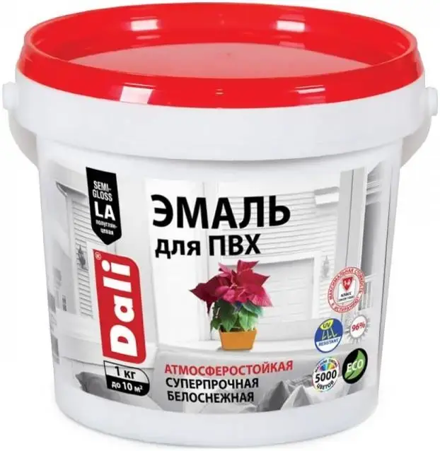 Dali эмаль для ПВХ атмосферостойкая суперпрочная (1 кг) белоснежная
