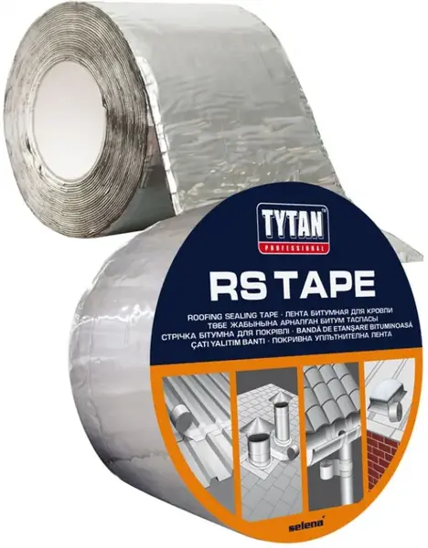 Титан Professional RS Tape лента битумная для кровли (10 см 10 м) алюминий