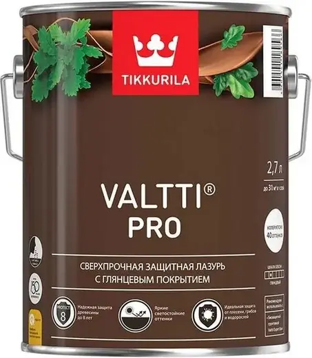 Тиккурила Valtti Log специальный атмосферостойкий антисептик для обработки бревен (2.7 л ) палисандр