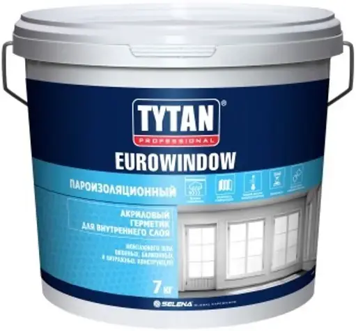 Титан Euro-Line Eurowindow акриловый герметик для внутреннего слоя пароизоляционный (7 кг)