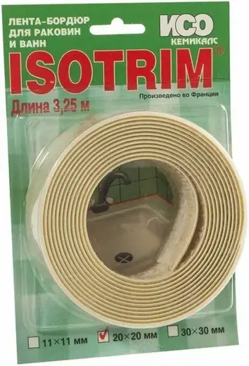 Iso Chemicals Isotrim лента-бордюр для раковин и ванн (40*3.25 м) кремовый