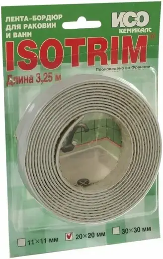 Iso Chemicals Isotrim лента-бордюр для раковин и ванн (40*3.25 м) серый