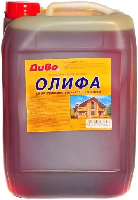Диво ПВ олифа оксоль на натуральном растительном масле (10 л) светло-желтая