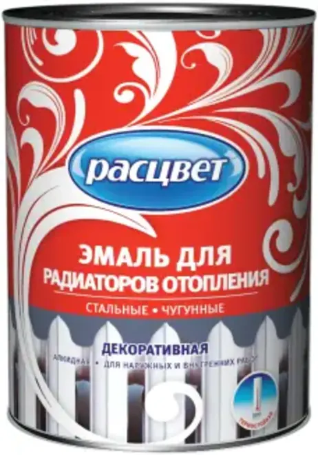 Расцвет эмаль для радиаторов отопления декоративная алкидная (500 г) белая