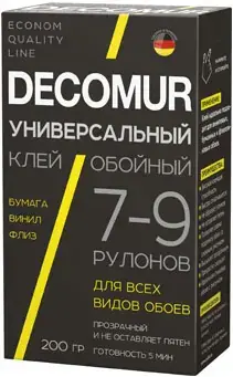 Пуфас Decomur универсальный клей обойный для всех видов обоев (200 г)