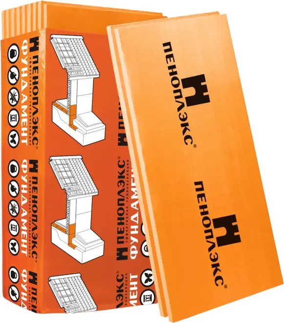 Пеноплэкс Фундамент теплоизоляционная плита (0.585*1.185 м/50 мм 27-35 кг/м3)