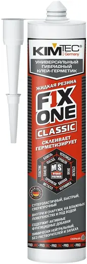 Kim Tec Fix One Classic универсальный гибридный клей-герметик жидкая резина (475 г) серая