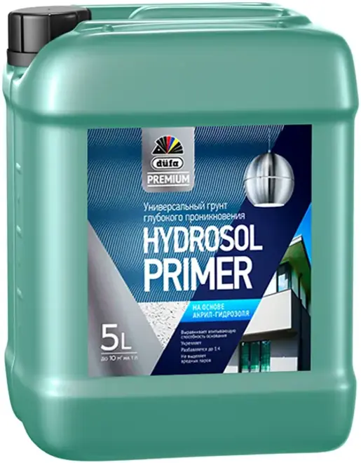 Dufa Premium Hydrosol Primer универсальный грунт глубокого проникновения (5 л) бесцветный