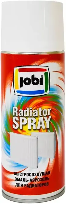 Jobi Radiatorspray быстросохнущая эмаль-аэрозоль для радиаторов термостойкая (400 мл) белая