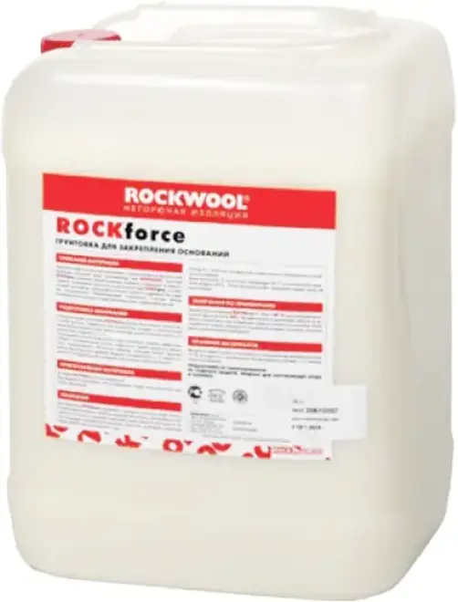 Rockwool Rockforce грунтовка глубокого проникновения для закрепления оснований (10 л) опалесцентная белая