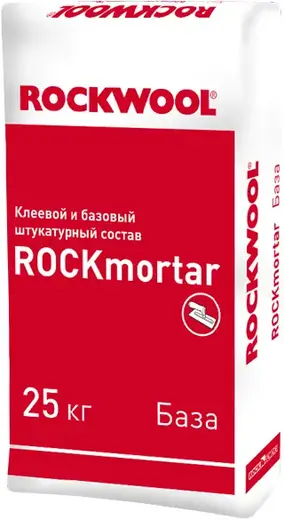 Rockwool Rockmortar Optima клеевой и базовый штукатурный состав (25 кг)