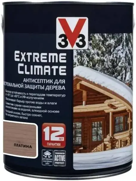 V33 Extreme Climate антисептик для экстремальной защиты дерева (900 мл) бесцветный