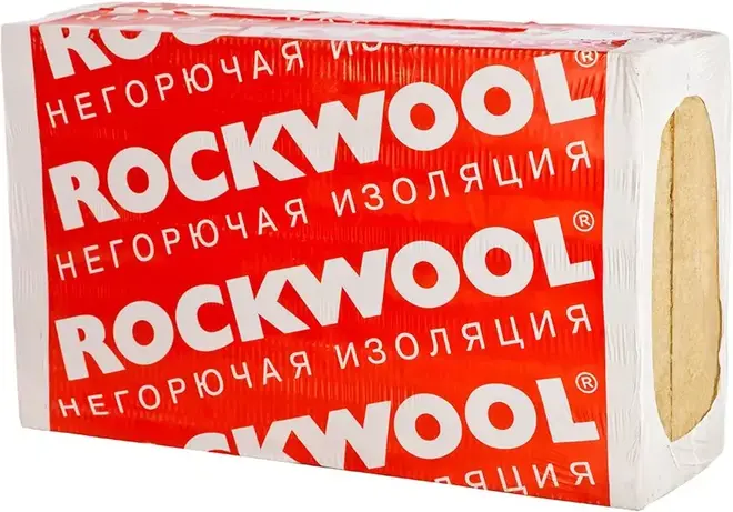 Rockwool Фасад Баттс Экстра жесткая плотная теплоизоляционная плита из каменной ваты (0.6*1.2 м/100 мм)