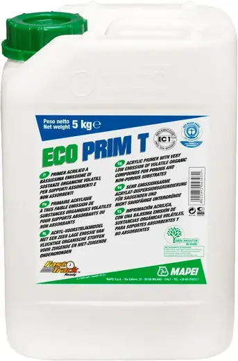 Mapei Eco Prim T акриловая вододисперсионная грунтовка без растворителей (5 кг)