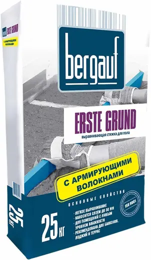 Bergauf Erste Grund выравнивающая стяжка для пола с армирующими волокнами (25 кг)