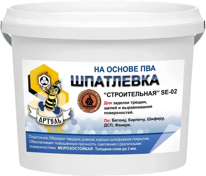Артель SE-02 Строительная шпатлевка на основе ПВА (15 кг)