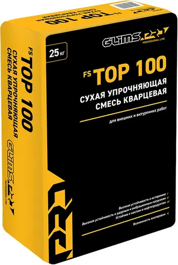 Глимс-Pro FS Top 100 сухая упрочняющая смесь кварцевая (25 кг)