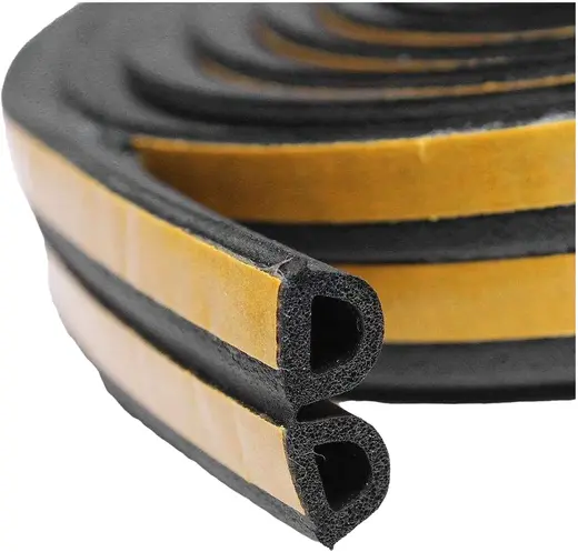 Remontix уплотнитель самоклеящийся (9*300 м/8 мм) D-профиль черный
