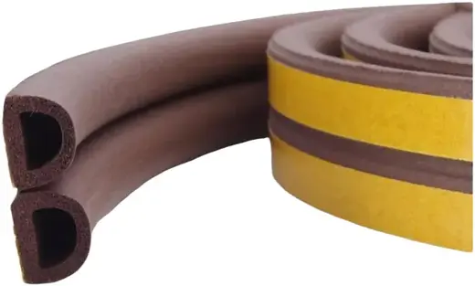 Remontix уплотнитель самоклеящийся (9*6 м/5.5 мм) P-профиль коричневый