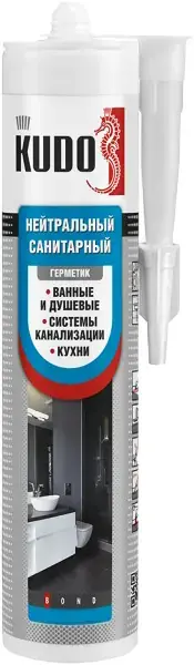 Kudo Home герметик санитарный силиконовый нейтральный (280 мл) белый