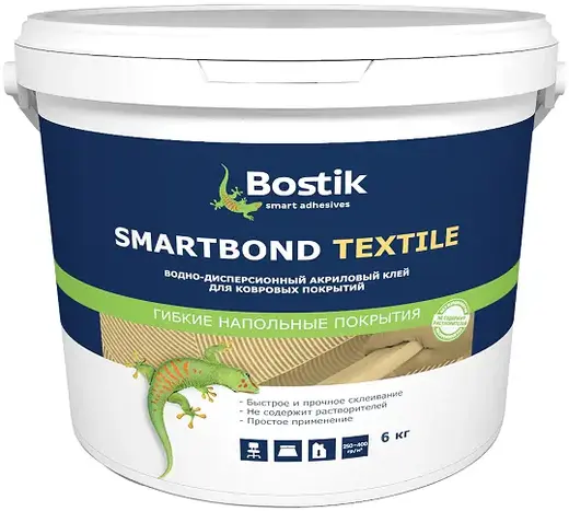 Bostik Smartbond Textile водно-дисперсионный акриловый клей для ковровых покрытий (6 кг)