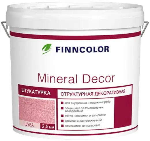 Финнколор Mineral Decor штукатурка структурная декоративная (25 кг 2.5 мм)