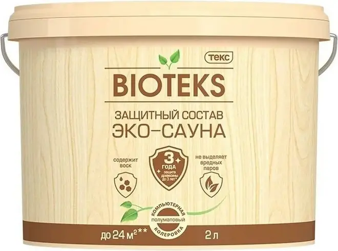 Текс Bioteks Эко-Сауна защитный состав (2 л) полуматовый